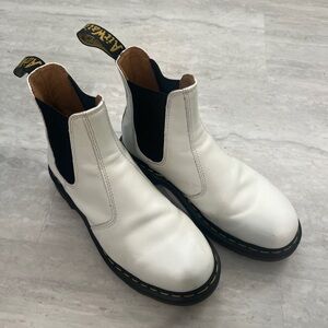 Dr. Martens White Chelsea Boots
